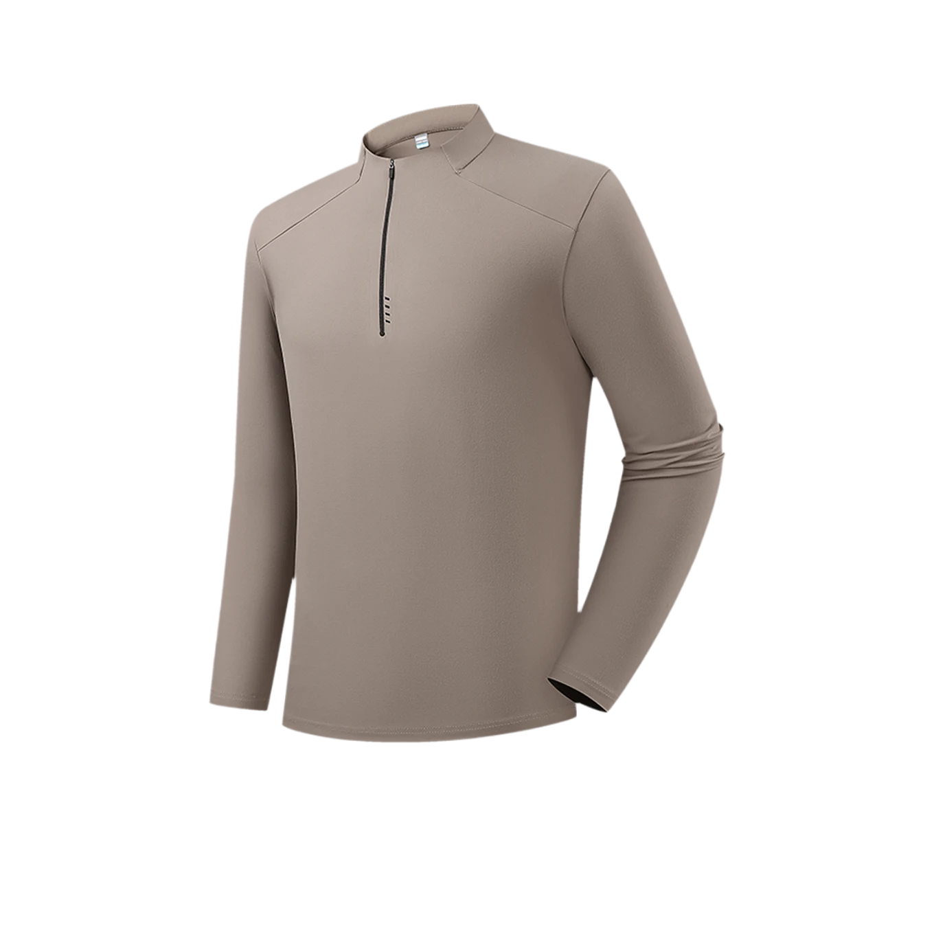 Contour Half-Zip in Warm stone