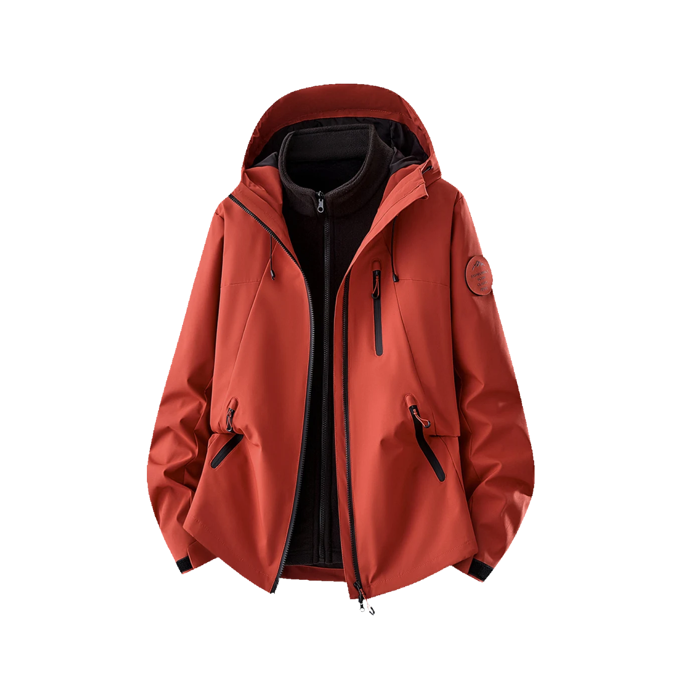 Summit Grid Shell in Crimson