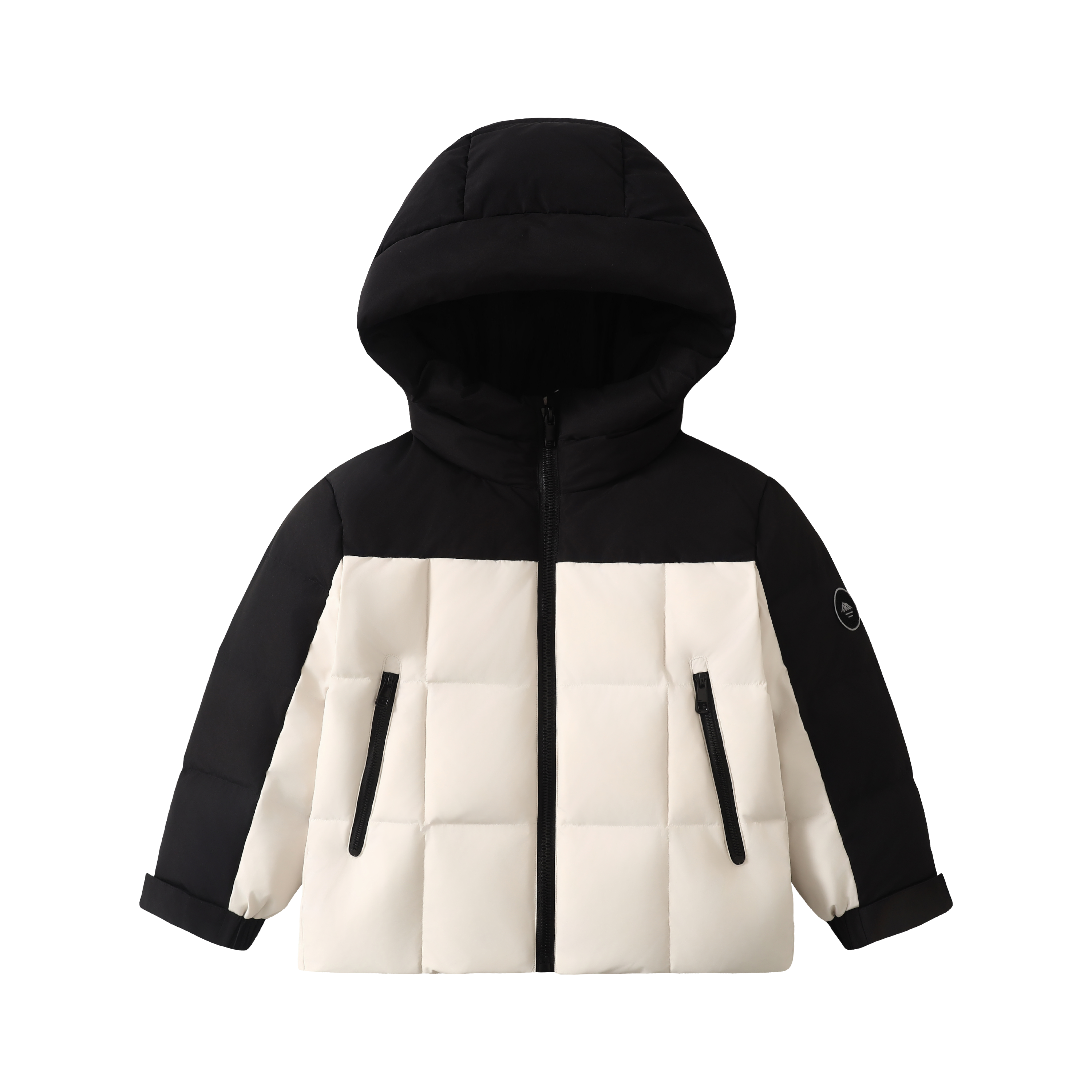 Alpine Block Down Jacket in Fog white