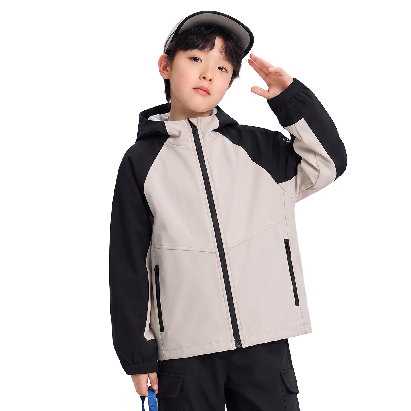 Colourblock Softshell in Carbon black
