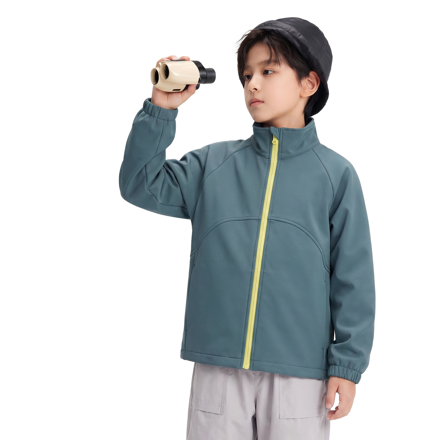 Stand-Collar Softshell in Trail green