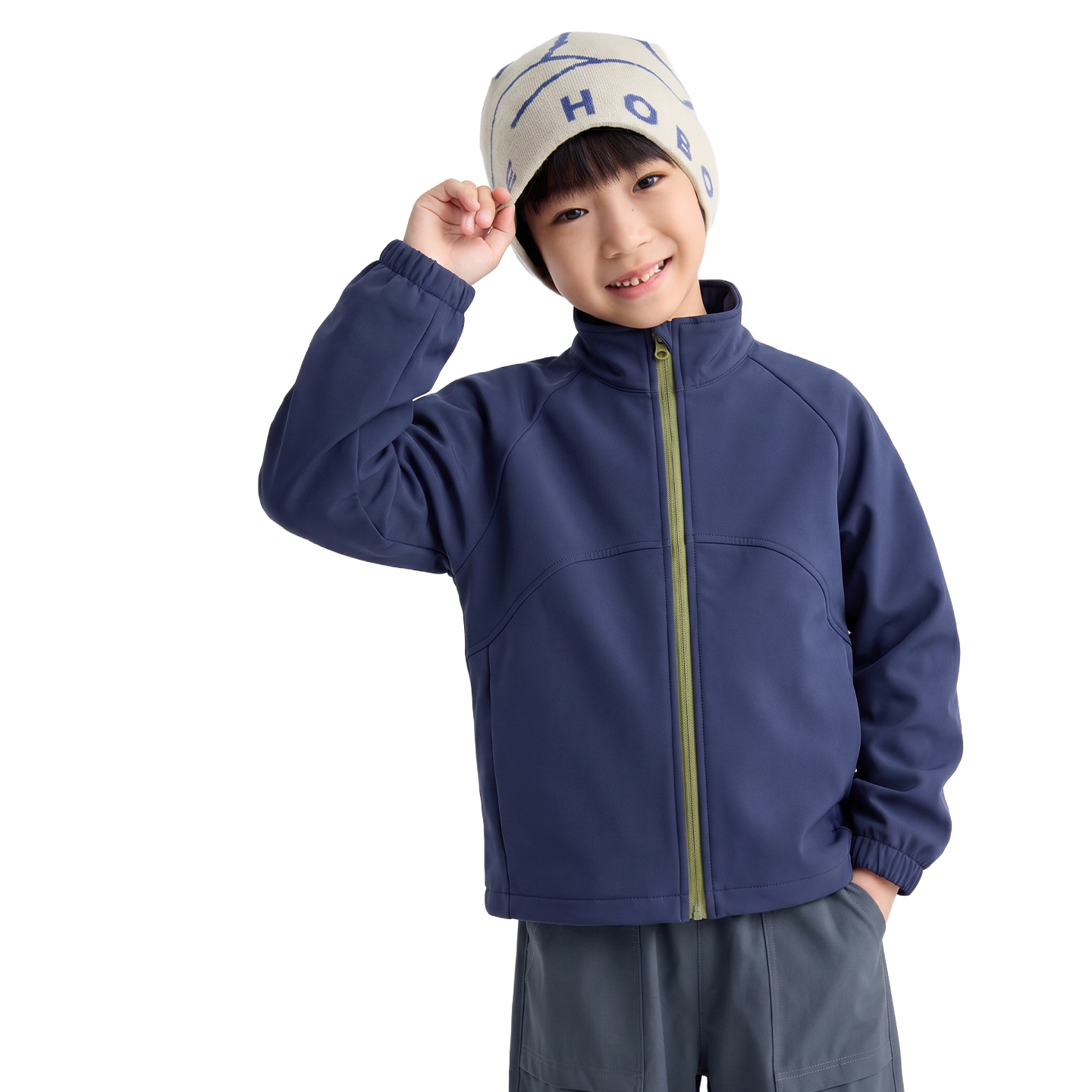Stand-Collar Softshell in Highland navy