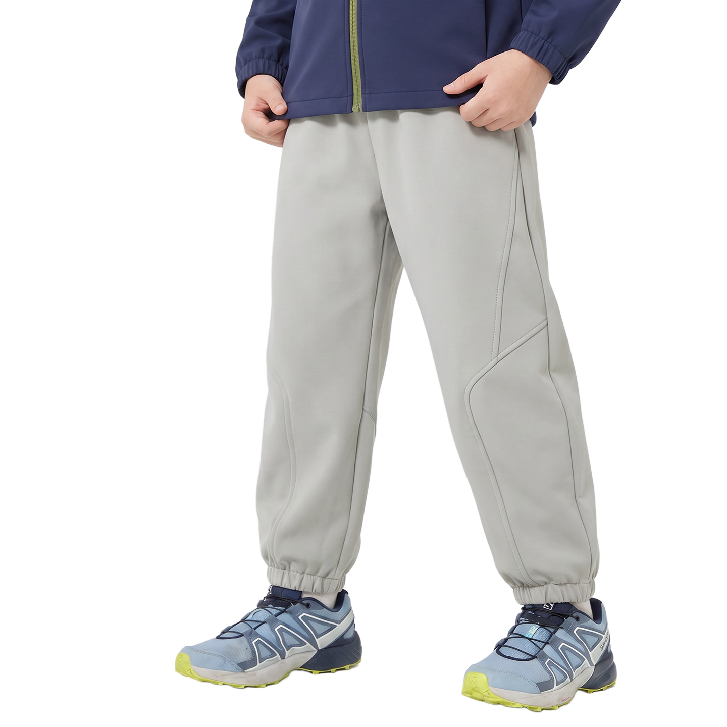 Articulated Softshell Jogger in Soft silver