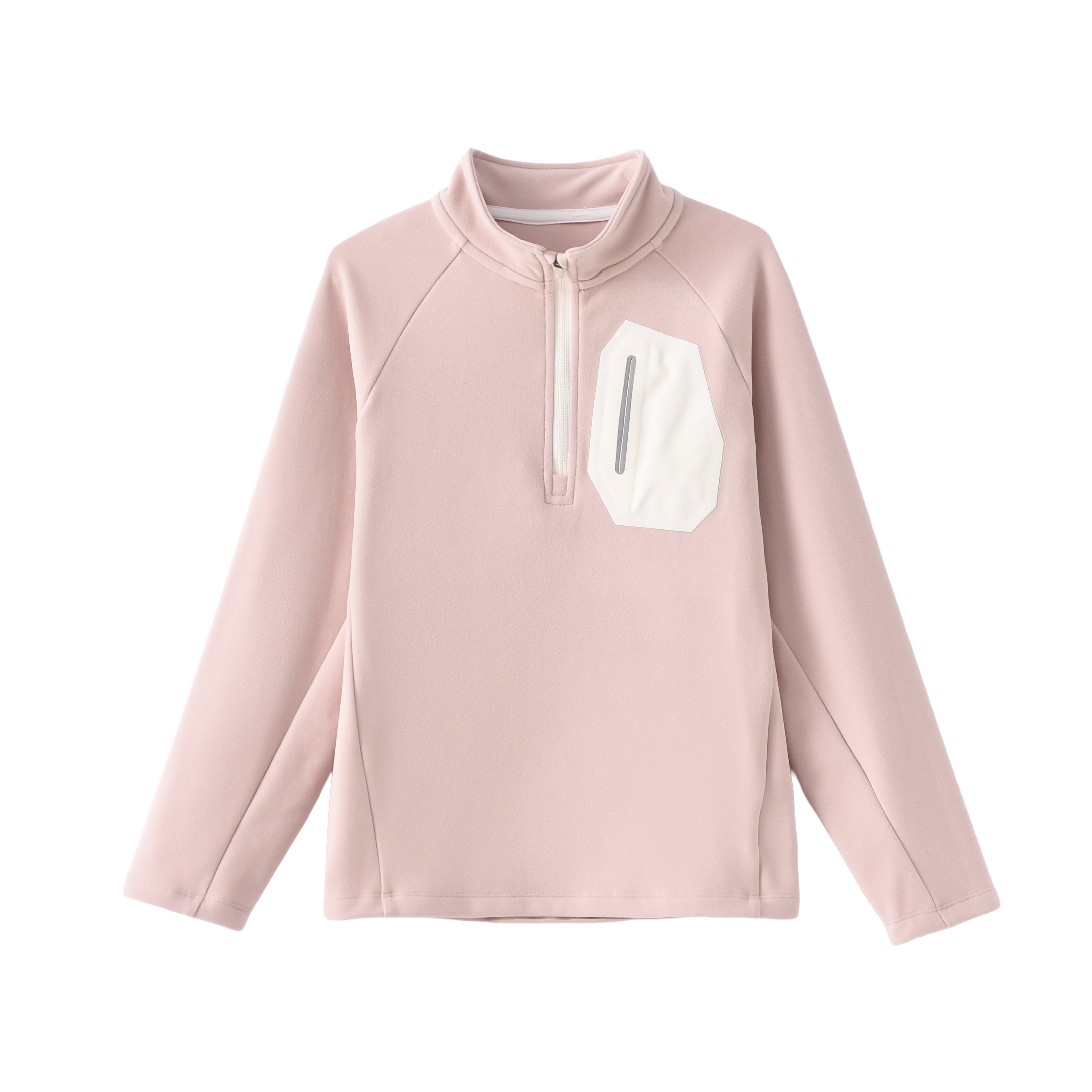 Cloud Half-Zip Sweatshirt in Heather pink